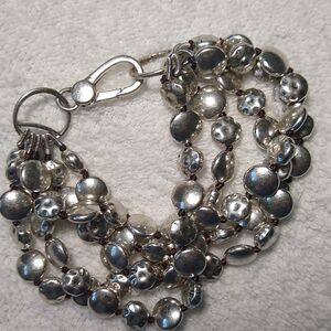 NWOT Lucky Brand silver Beaded bracelet